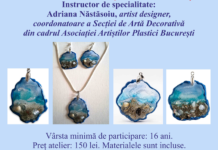 Atelier creativ de bijuterii din rășină, la Biblioteca Județeană
