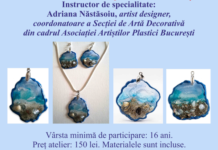 Afis Atelier bijuterii rășină mai 2026