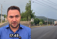 În ciuda ploii torențiale, tronsonul de 500 m din strada Orhei a fost asfaltat