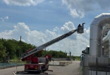 Exercițiu la RIFIL: explozie urmată de incendiu