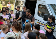 Polițiștii – alături de copii, într-o activitate de prevenire și informare la Horia