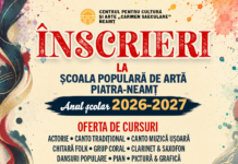 Înscrieri la Școala Populară de Artă