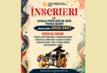 Înscrieri la Școala Populară de Artă pentru anul de studiu 2026-2027