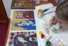 O nouă ediție a atelierului de pictură pe sticlă, la Biblioteca Județeană