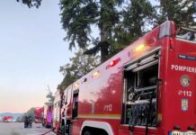 Criminaliștii – chemați la incendiul de la Mănăstirea Bisericani